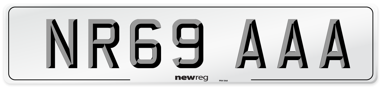 NR69 AAA Number Plate from New Reg